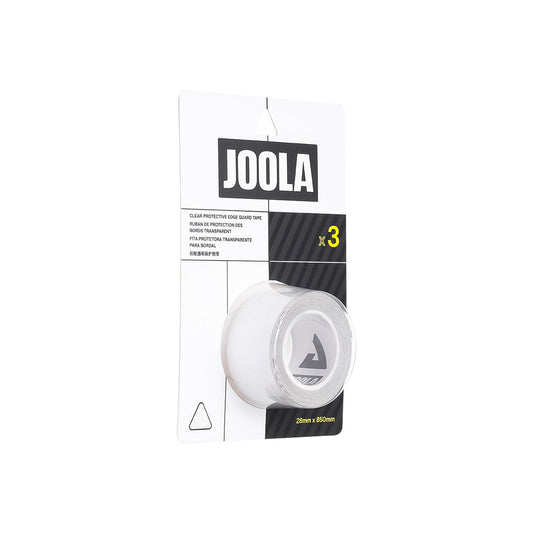 White background, angled view of a package of JOOLA Clear Edge Guard Tape.