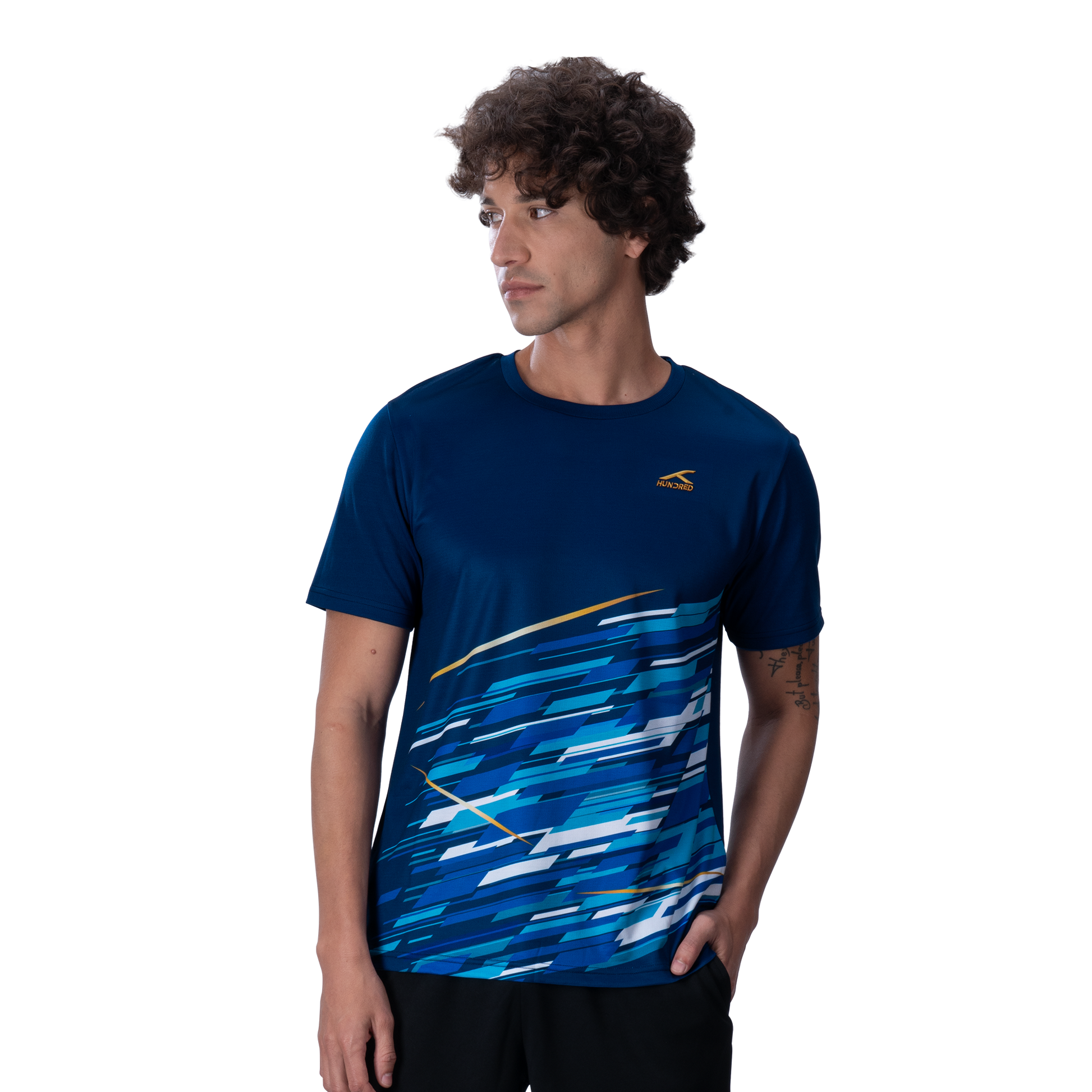 Air Crush T-Shirt - NAVY/GOLD