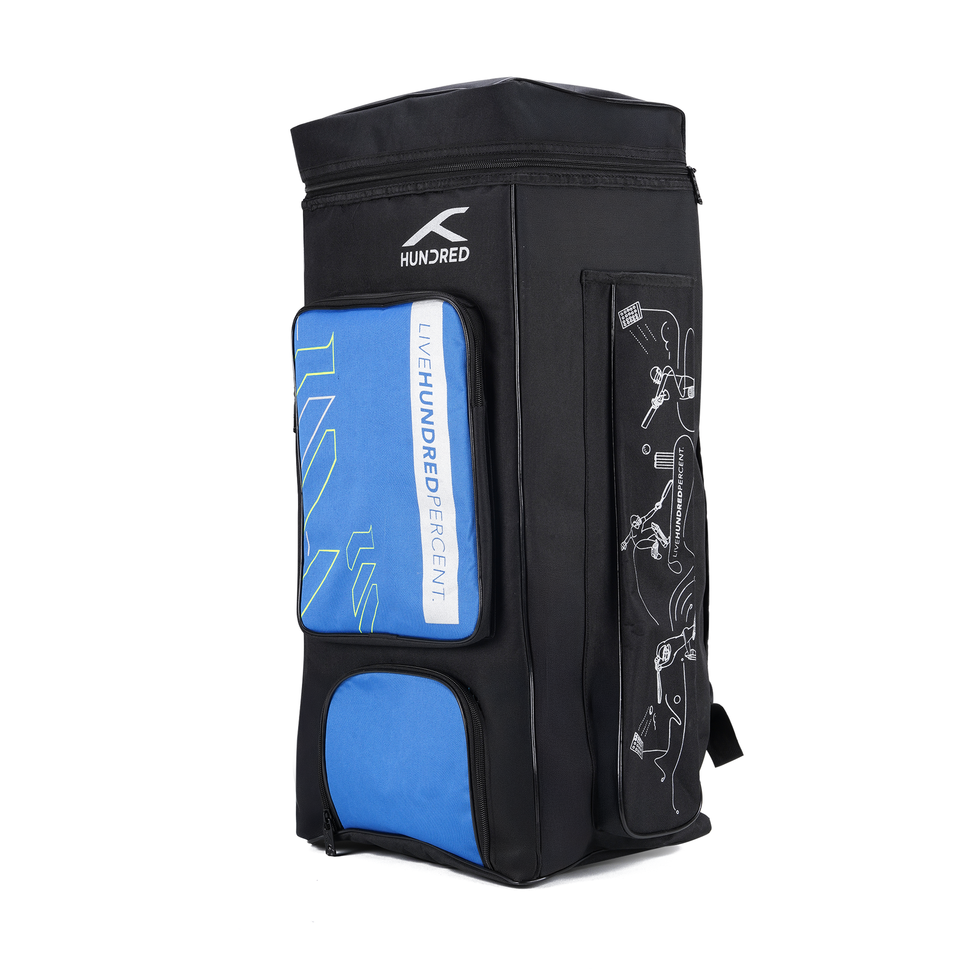 Aspire Cricket Kitbag (Black/Blue)