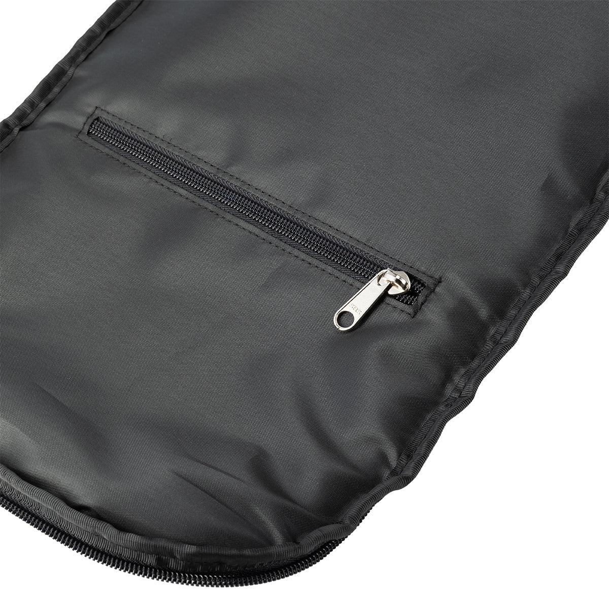 White background, close up image of the zipper pocket on the inside of the Agassi Vision II deluxe backpack.