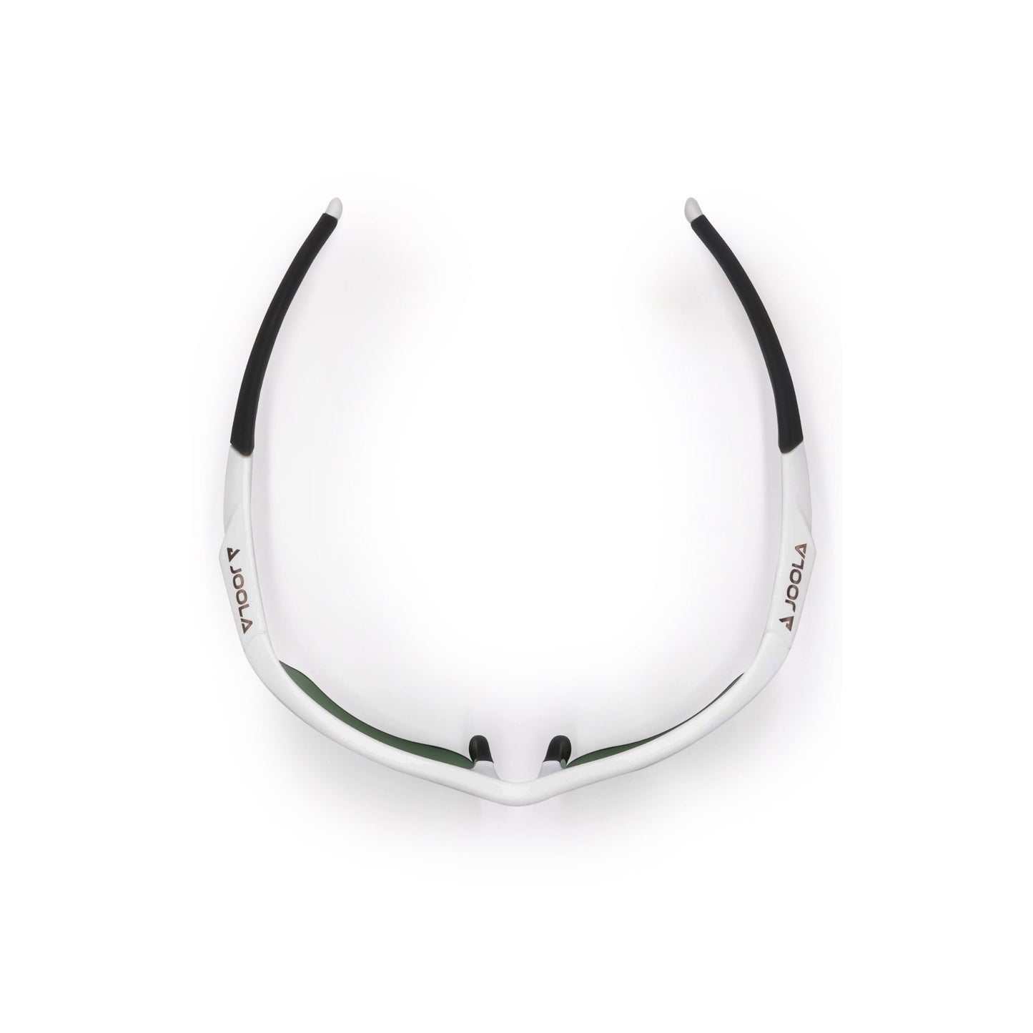 Close up product image of the JOOLA RJX Boost glasses, matte white.
