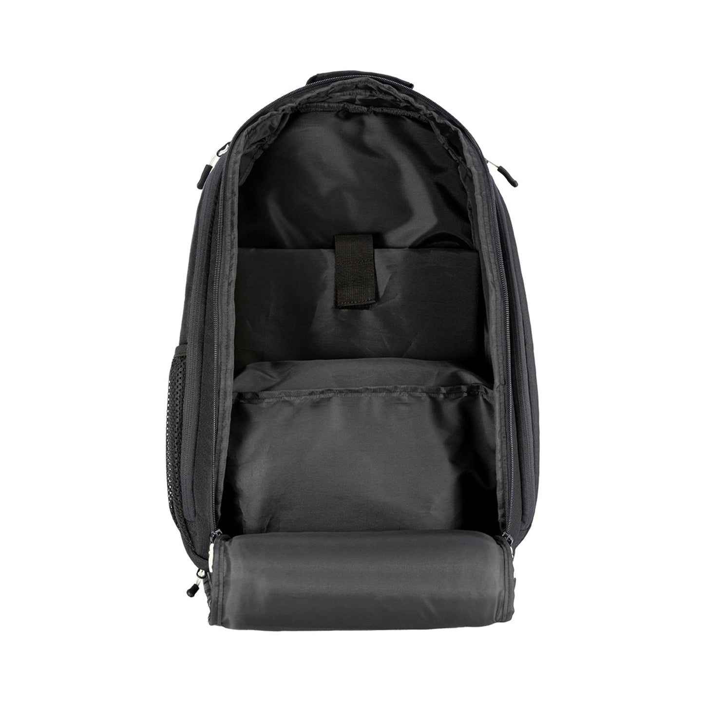 White background, product image showing the JOOLA Vision II backpack fully unzipped.