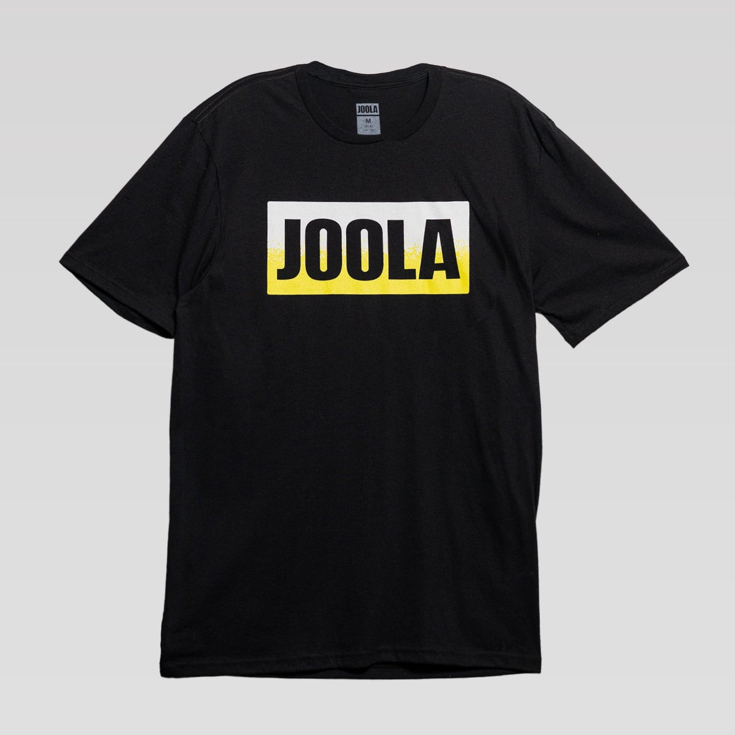 White background, black JOOLA Men?ôs Lava Wordmark Short Sleeve Graphic Tee.