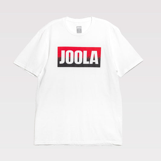 White background, white JOOLA Men?ôs Lava Wordmark Short Sleeve Graphic Tee.