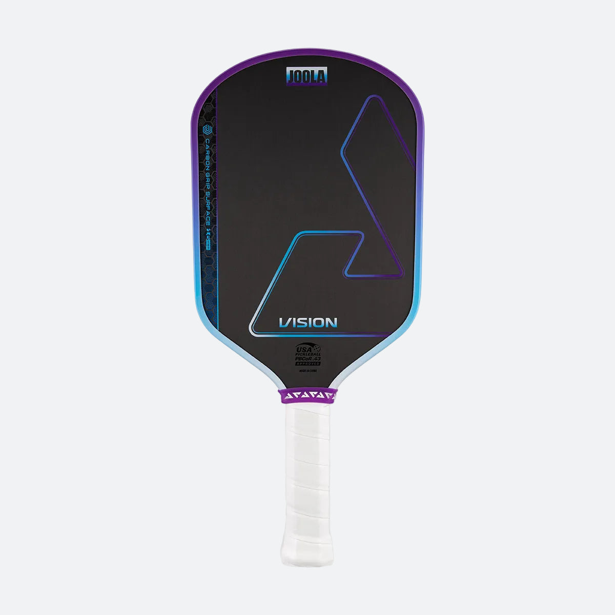 White background, prodcut image of the JOOLA Hyperion Vision pickleball paddle.