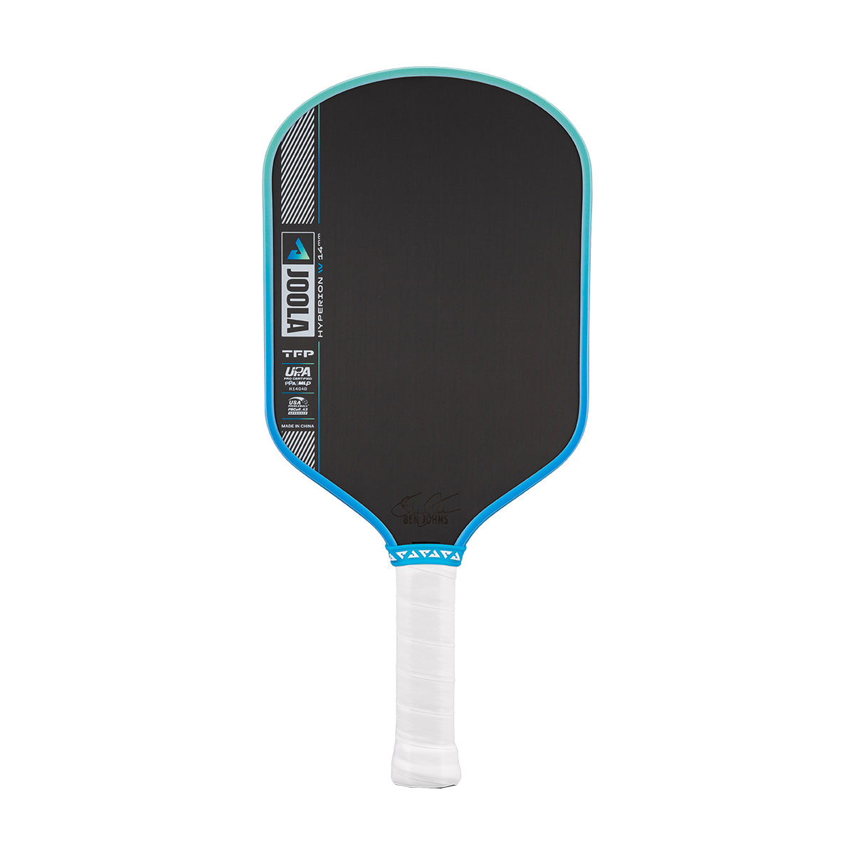 White background, image of the JOOLA Hyperion Pro IV pickleball paddle, 14mm.