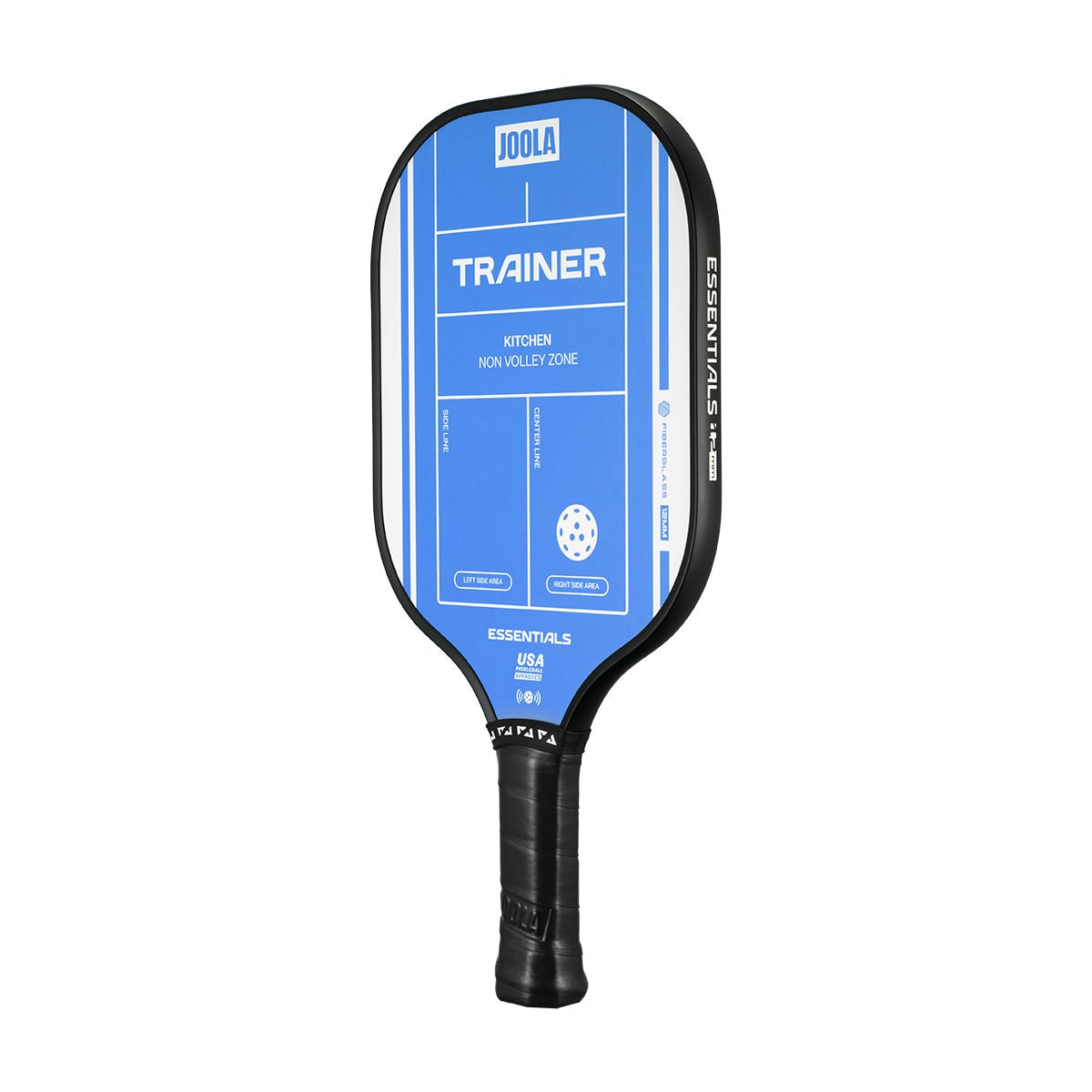 White background, angled view of a blue JOOLA Trainer Paddle.
