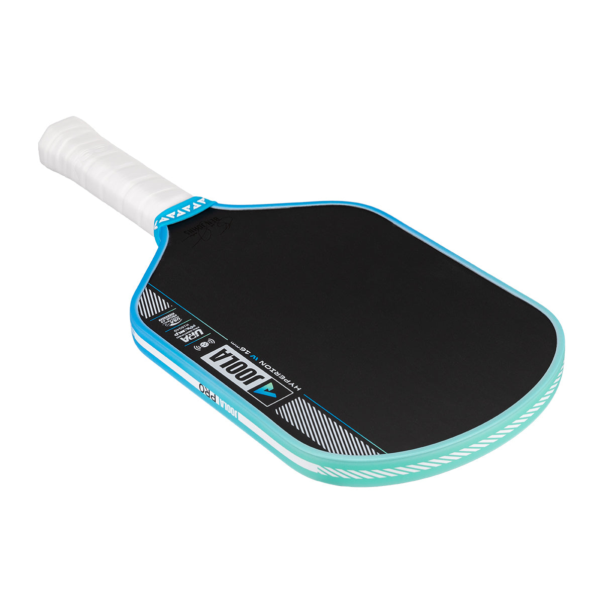 White background, angled view of the JOOLA Pro IV Hyperion pickleball paddle 16mm.