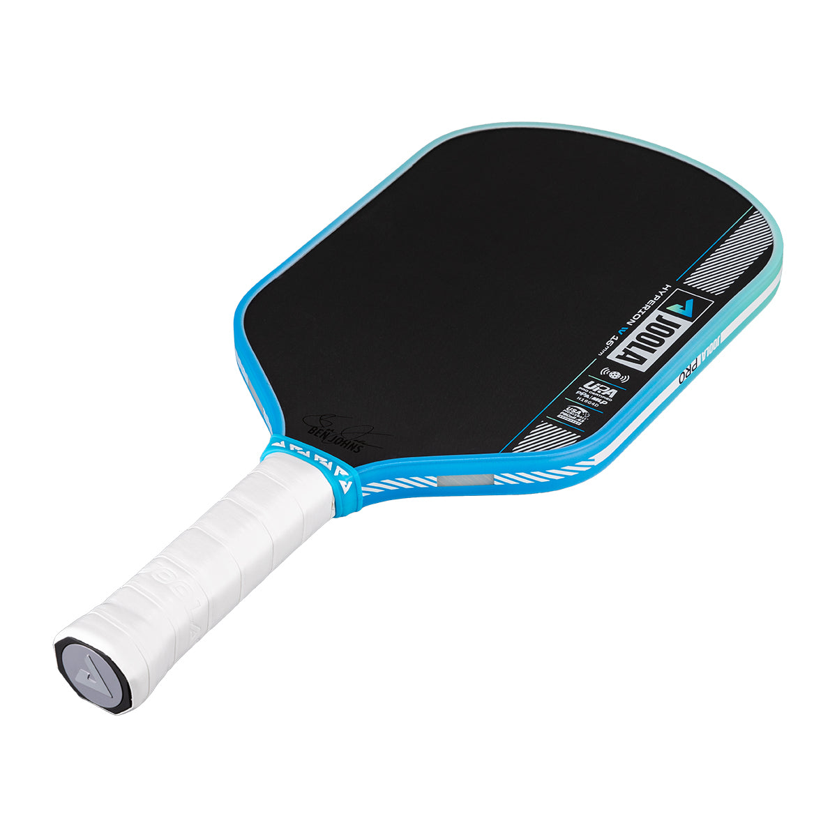 White background, angled view of a JOOLA Pro IV Hyperion 16mm pickleball paddle.