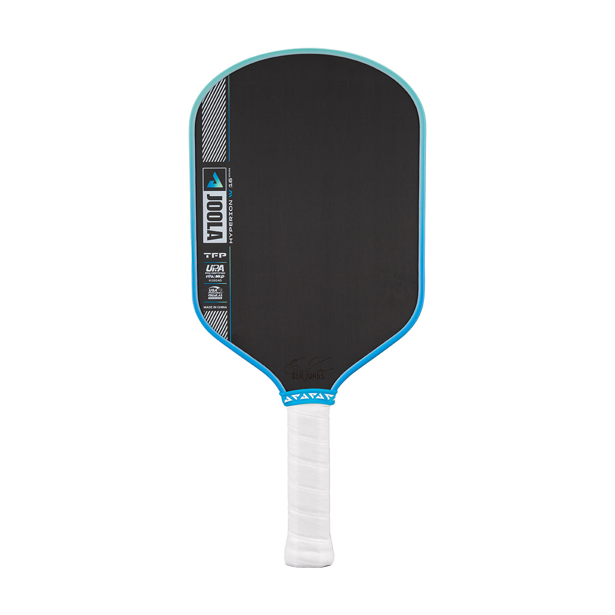 White background, JOOLA Pro IV Hyperion 16mm pickleball paddle.