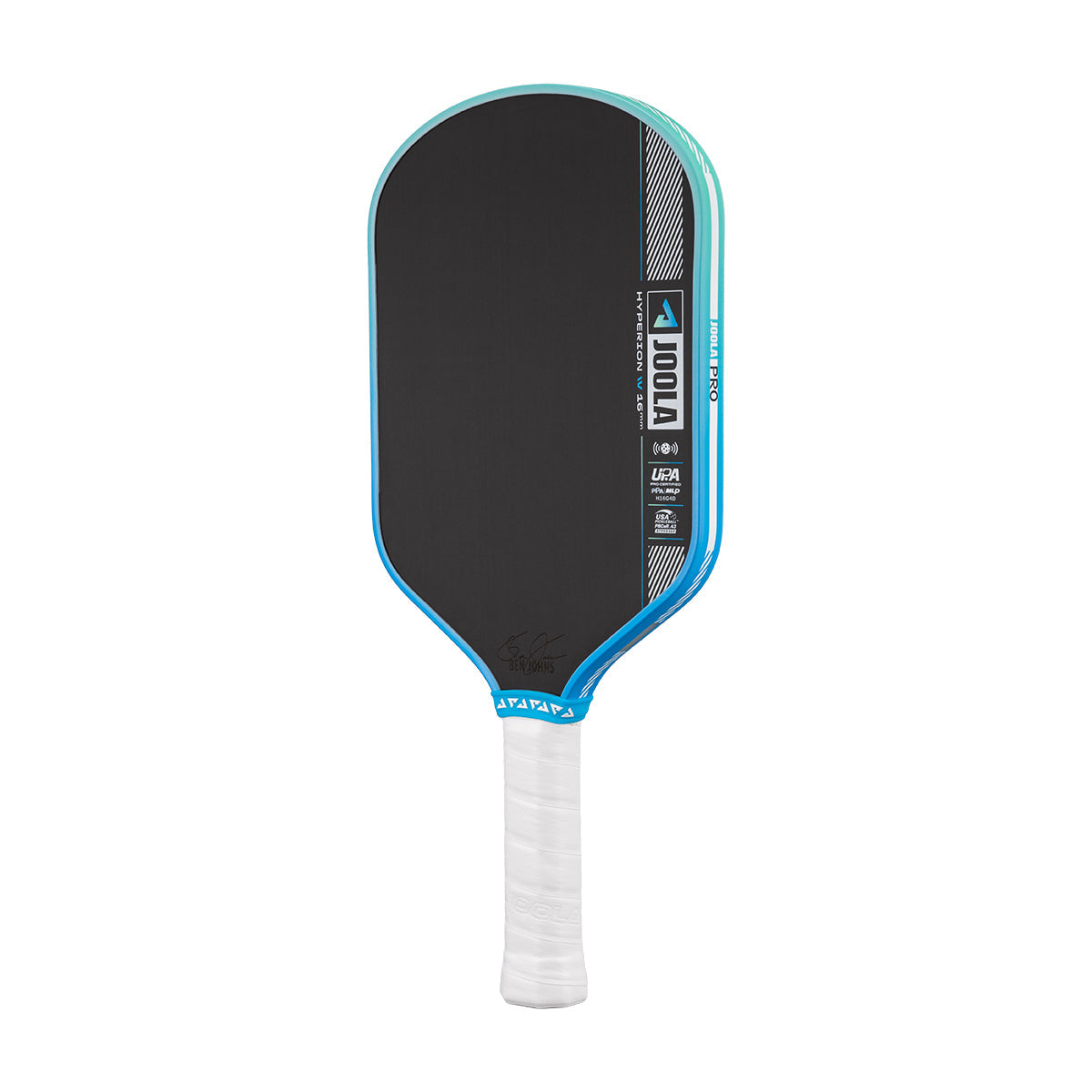 White background, angled view of the JOOLA Hyperion Pro IV pickleball paddle 16mm.