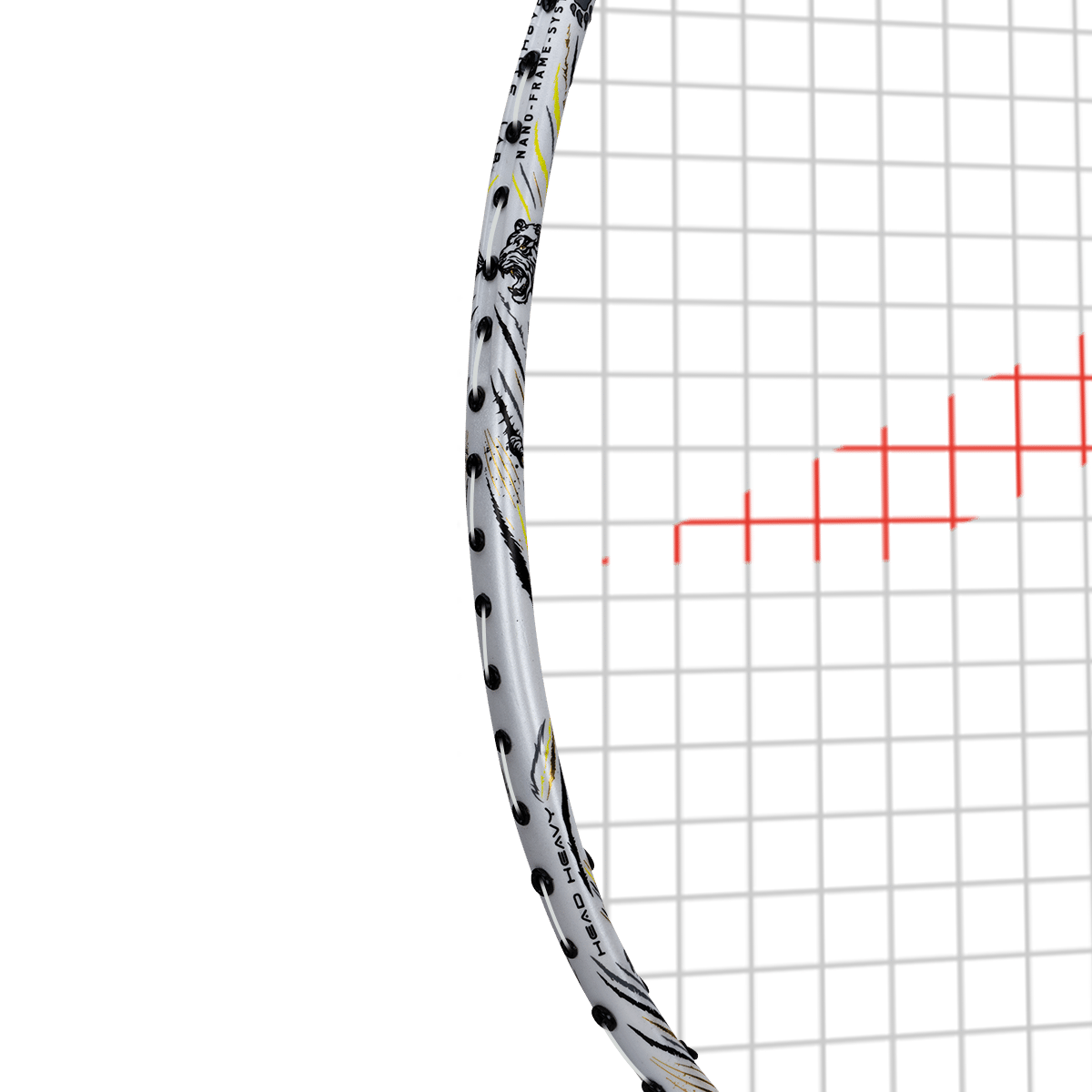 Hundred MegaForce White Strung Badminton Racket