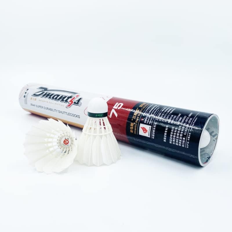 Dmantis D75 3in1 Competition Training Badminton Shuttlecocks Durable Duck Feather. Pack of 10