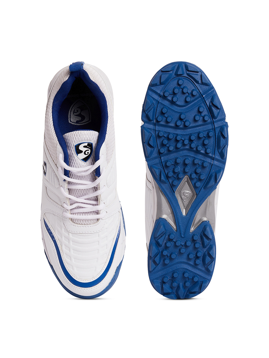 SG Steadler 6.0 Cricket Shoes White/Royal Blue