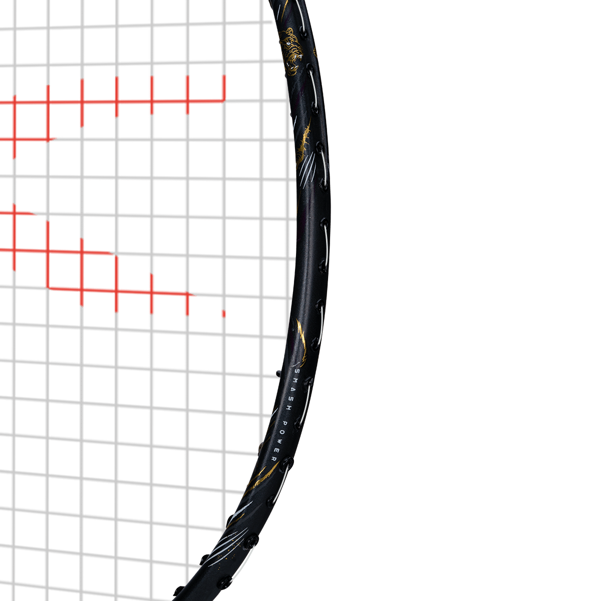 Hundred MegaForce Dark Grey Strung Badminton Racket