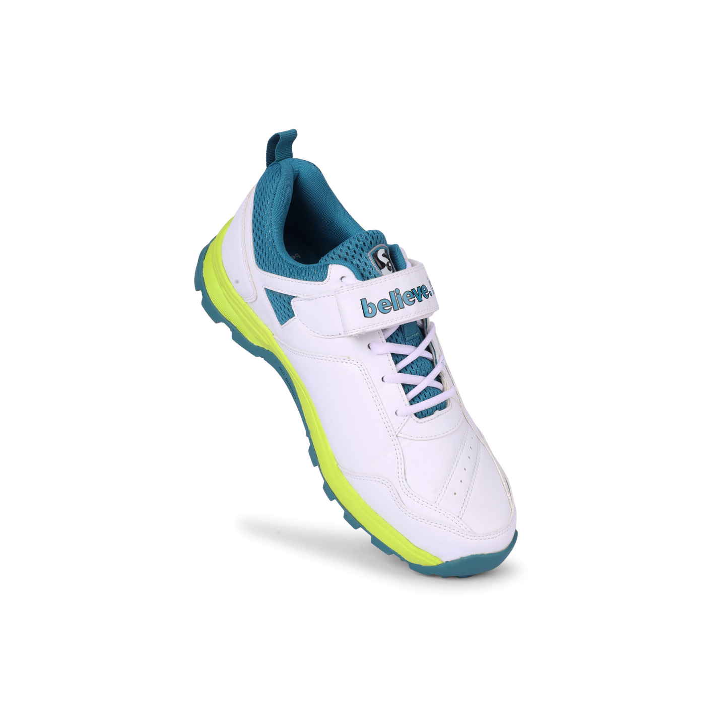 SG CENTURY 6.0 Cricket - تصميم أنيق باللون الأبيض/الأخضر البحري/الأخضر الفسفوري لتحقيق الأداء الأمثل