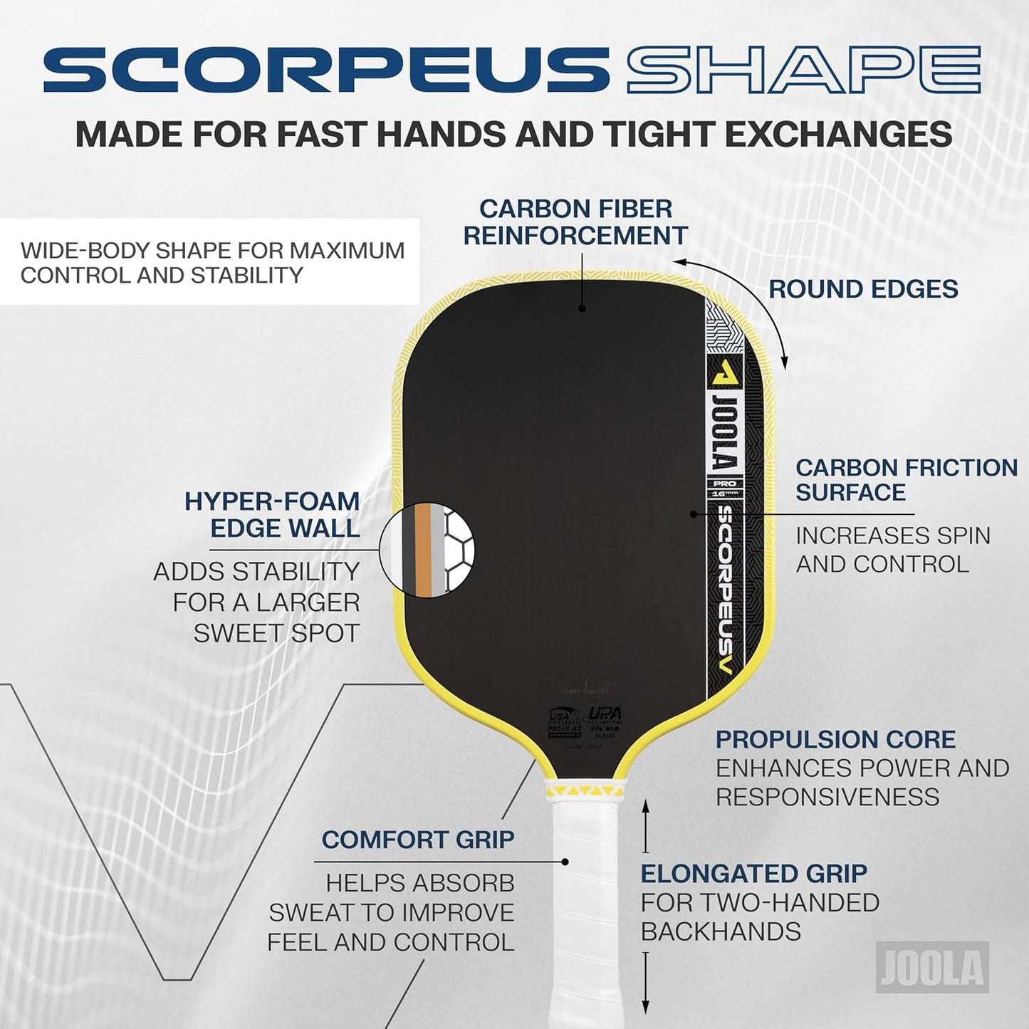 JOOLA Scorpeus Pro V Anna Bright Pickleball Paddle