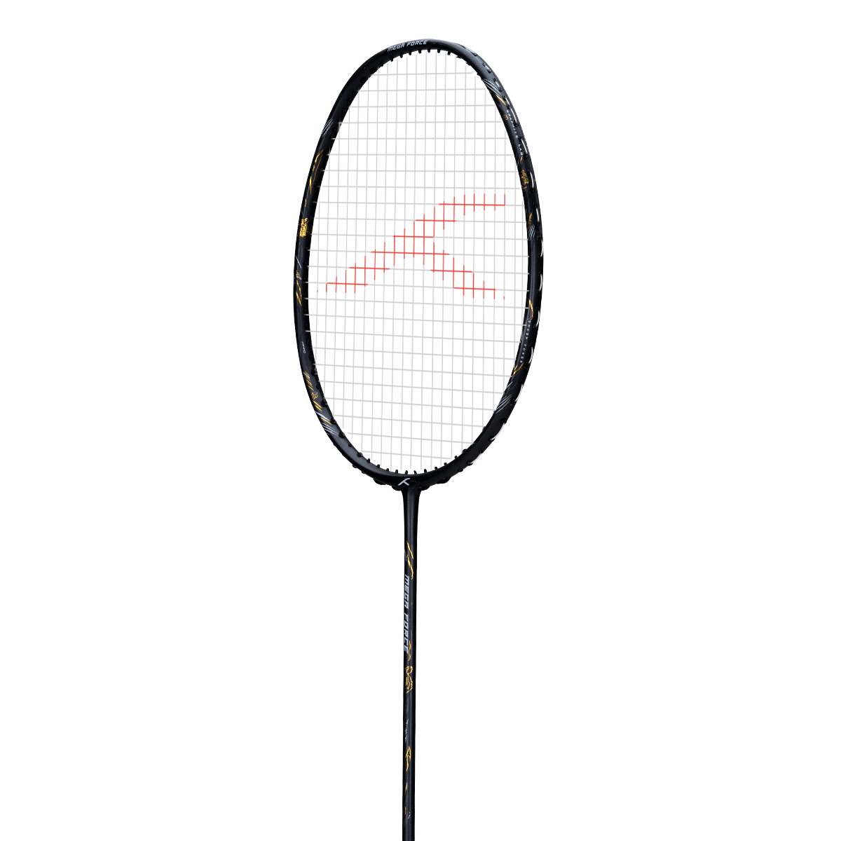 Hundred MegaForce Dark Grey Strung Badminton Racket