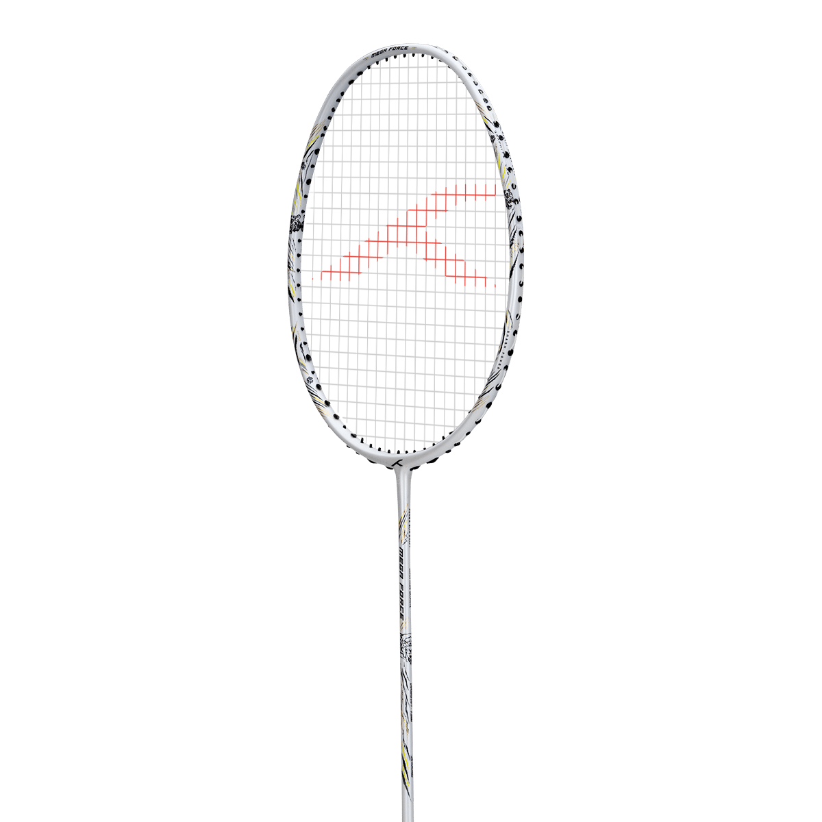Hundred MegaForce White Strung Badminton Racket