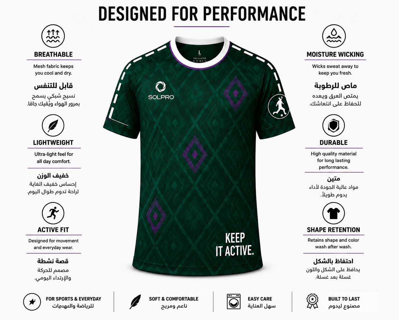 SOLPRO Fan Inspired Performance Tee