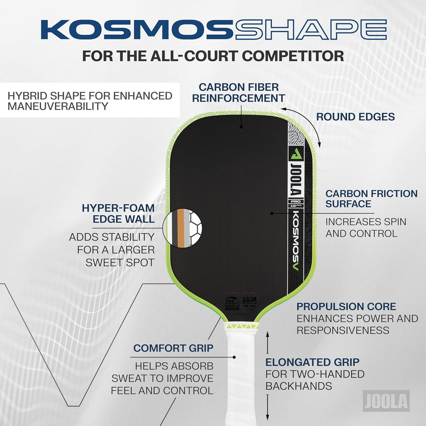 JOOLA Kosmos Pro V Tyson McGuffin Pickleball Paddle