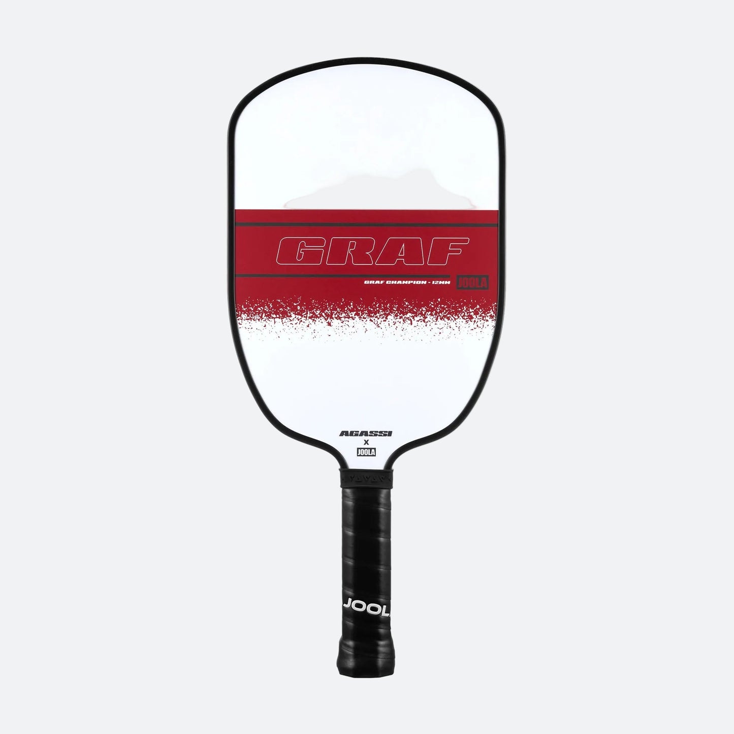 White background, product image of the Agassi x JOOLA Graf Champion Pickleball paddle.