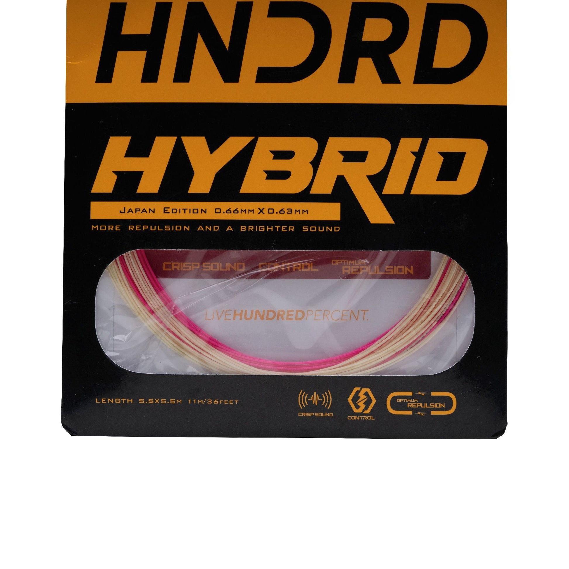 Hybrid Badminton Strings (Pearl White/Candy Pink)