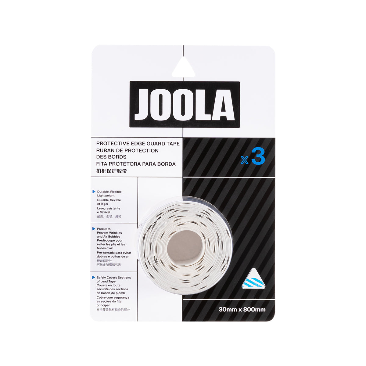 White background, image of a package of JOOLA Hyperion Pro IV Edge Guard tape.
