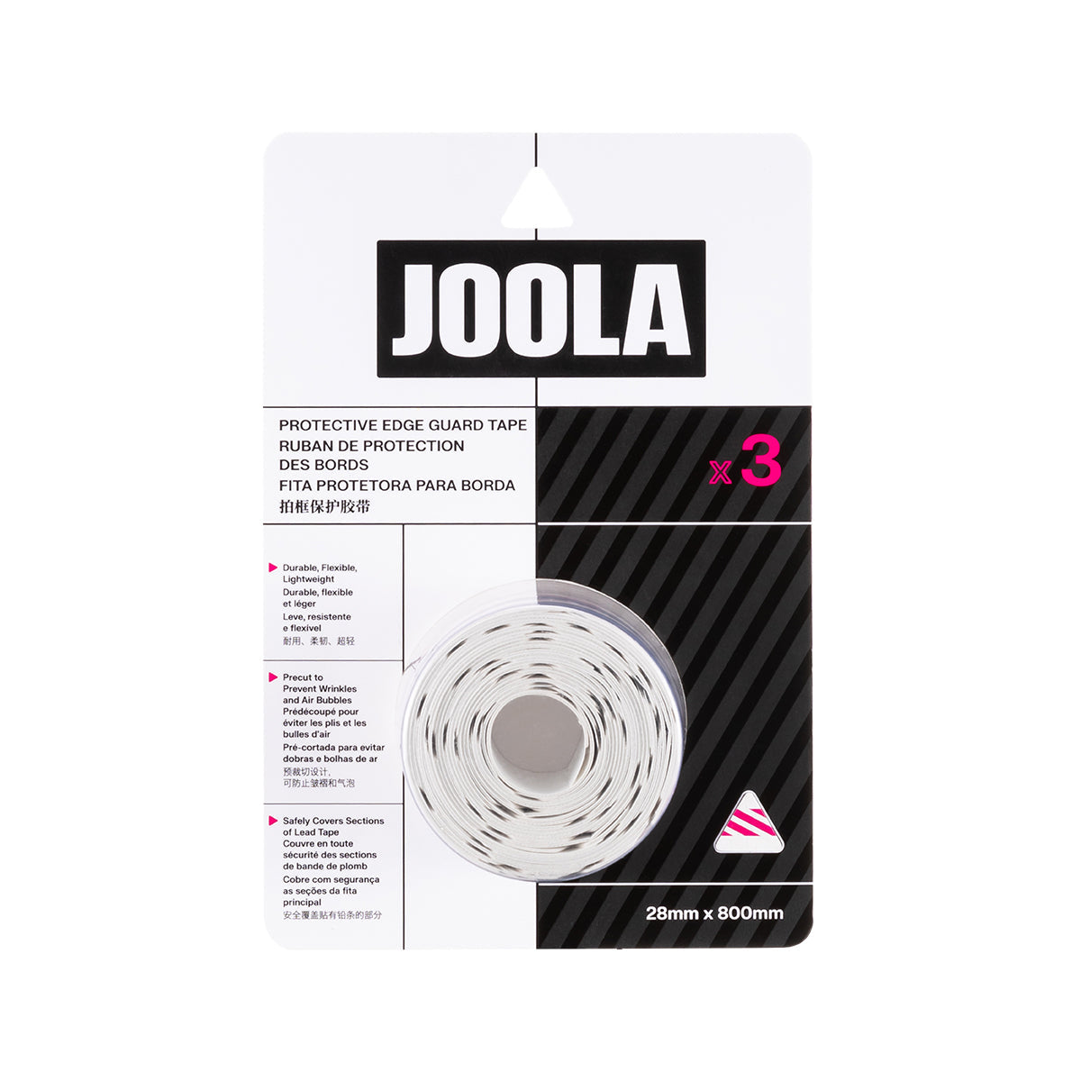 White background, image of a package of JOOLA Magnus Pro IV Edge Guard tape.