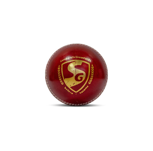 SG SUPER RED Cricket Ball - Using Premium Quality LEATHER, Pack of 1